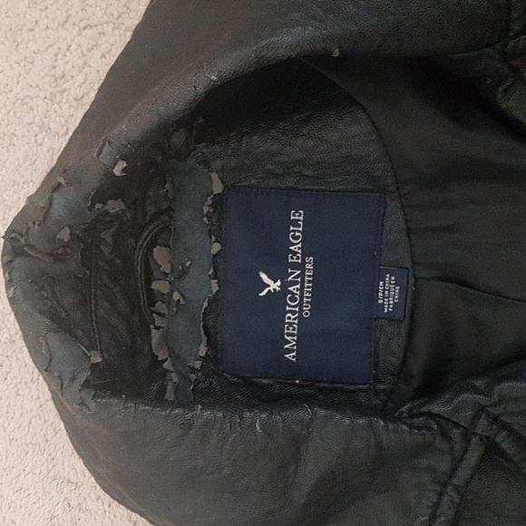 American Eagle Leather Jacket - Picture 3 of 5